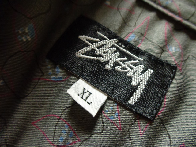 80'S OLD STUSSY REPEATING PATTERNE S/S RAYON SHIRTS（オールド