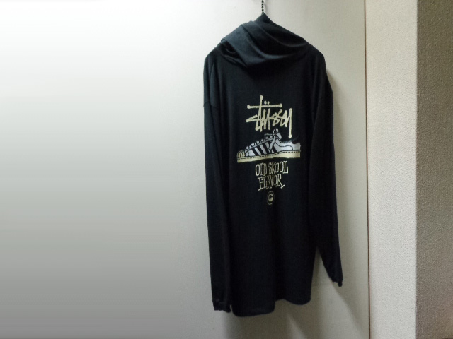 90'S STUSSY OLD SKOOL FLAVOR L/S T-SHIRTS WITH HOODED(USA製 ステューシー オールド