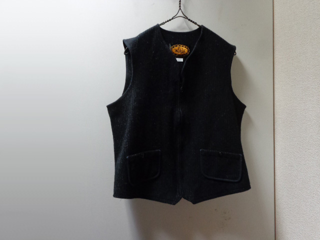 90'S WOOLRICH BROWN'S BEACH TYPE MELTON VEST (ウールリッチ