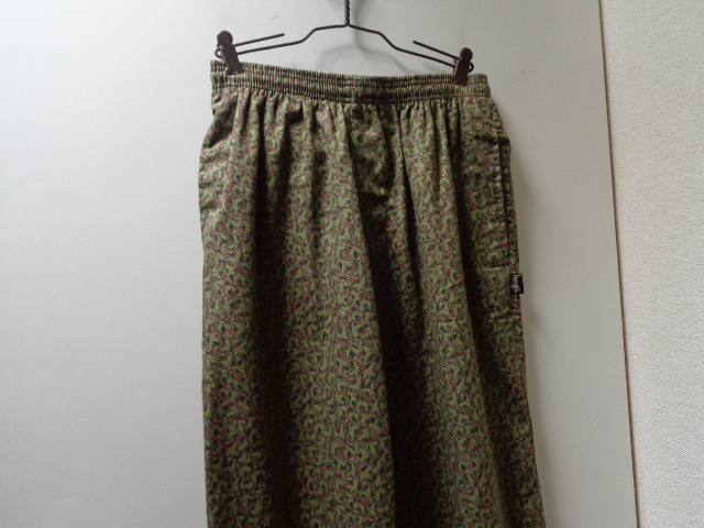 80'S OLD STUSSY REPEATING PATTERNE COTTON EASY PANTS（オールド 
