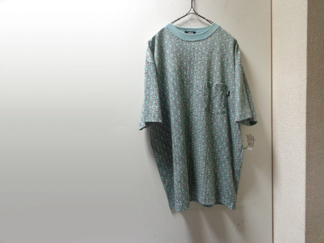 80 90 S Old Stussy Repeating Patterne T Shirts With Pocket Usa製 オールドステューシー 総柄ポケット付きtシャツ Dead Stock Xl Aname