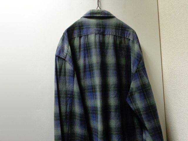 90'S OLD STUSSY OMBRER CHECK PATTREN ZIP UP COTTON JACKET 