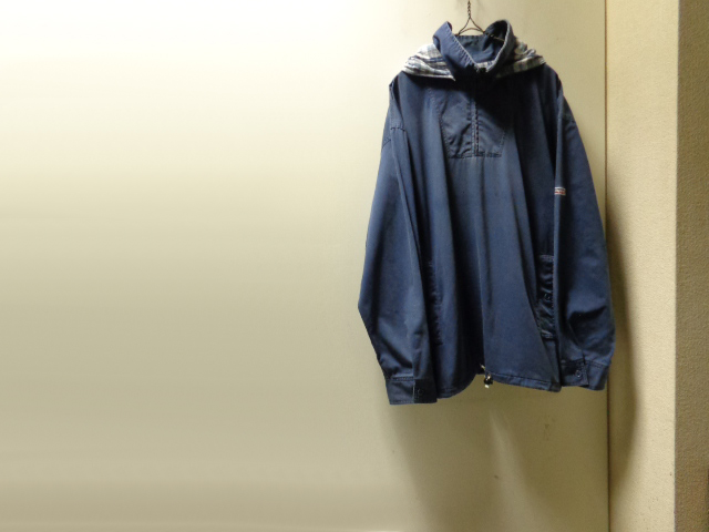 90s OLD STUSSY Check Cotton Anorak Parkablackeyepatch