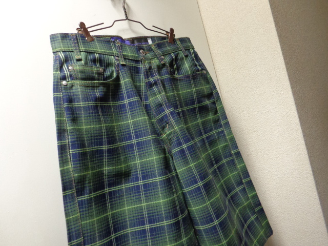 90'S Levis silverTab CHECK PATTERN COTTON BAGGY SHORTS（USA製 