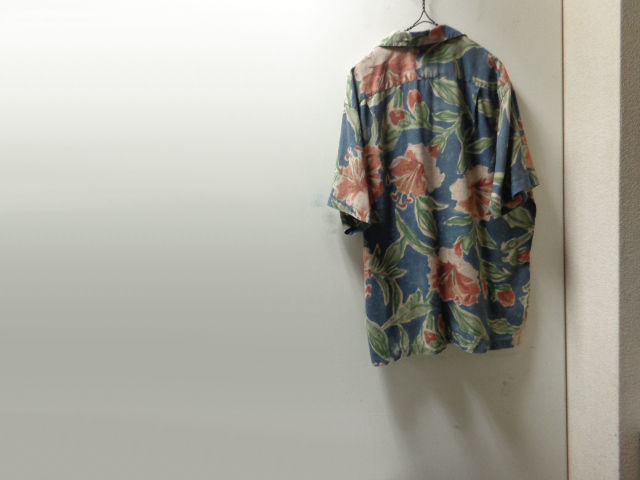 90'S RALPH LAUREN FLOWER REPEATING PATTERNE OPEN COLLAR S/S COTTON