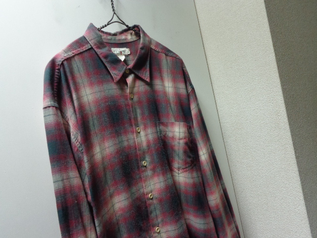 90'S J-CREW OMBRER CHECK PATTERN L/S FLANNEL SHIRTS（Jクルー 