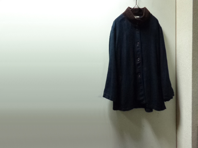 00'S FLAX OVER SIZE LINEN × CORDUROY COAT （フラックス オーバーサイズ仕樣リネン × コーデュロイ切替しコート）MADE  IN LITHUANIA（XL位） - ANAME