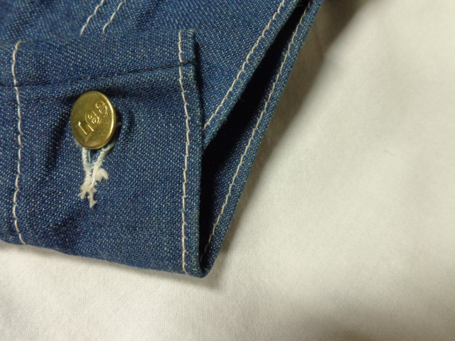 70'S Lee 81-LJ INDIGO DENIM COVER ALL WITH BLANKET LINER（USA製