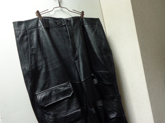 90'S MARITHE FRANCOIS GIRBAUD DESIGN LEATHER CARGO PANTS（マリテ