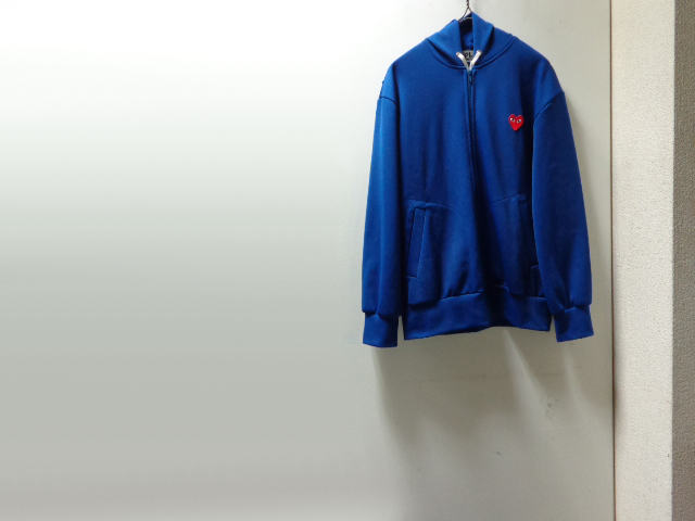 12'S PLAY COMME des GARCONS ZIP UP JERSEY PARKA（2012年製 プレイ コムデギャルソン ジップアップ仕様  ジャージパーカー）MADE IN JAPAN（L） - ANAME