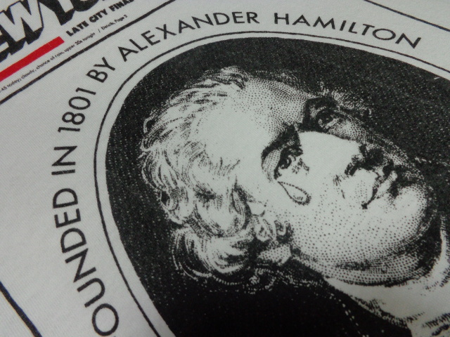 90 S New York Post Alexander Hamilton Parody T Shirts ニューヨークポスト アレクサンダーハミルトン パロディ Tシャツ Made In Usa L Aname