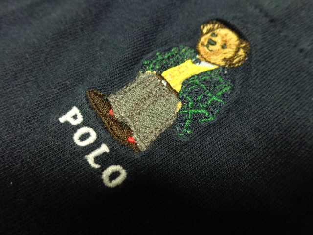 90'S RALPH LAUREN POLO BEAR L/S T-SHIRTS WITH POCKET（ラルフ 