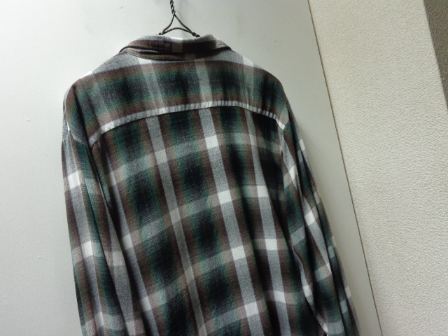 60s TOWNCRAFT Rayon Shirt Ombre Check