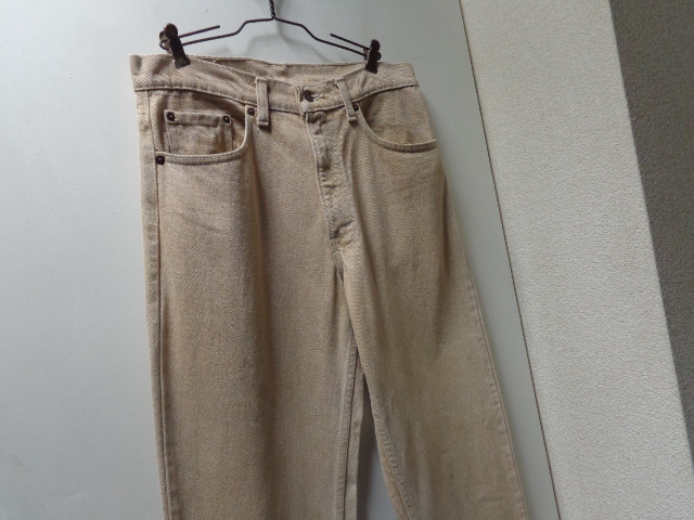 90'S Levis 550 BEIGE DENIM PANTS（リーバイス 550 ベージュ デニム