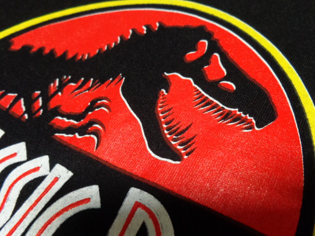 92'S JURASSIC PARK T-SHIRTS（1992年製 映画 ジュラシックパーク Tシャツ）MADE IN USA（XL） - ANAME