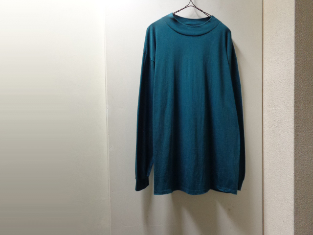 90 S Hanes Mock Neck L S Plain T Shirts ヘインズ モックネック仕様 長袖 無地 Tシャツ Dead Stock Xl Aname