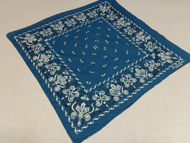 60'S FAST COLOR BANDANNA（ファストカラー 筆記体表示入り コットン