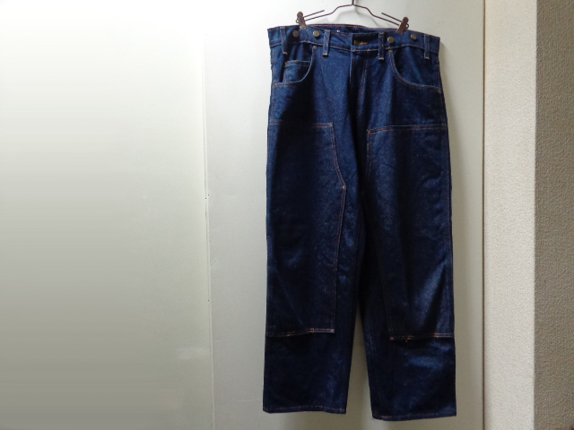 00'S PRISON BLUES DOUBLE KNEE INDIGO DENIM PAINTER PANTS（USA製