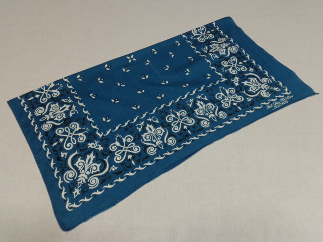 60'S FAST COLOR BANDANNA（ファストカラー 筆記体表示入り コットン