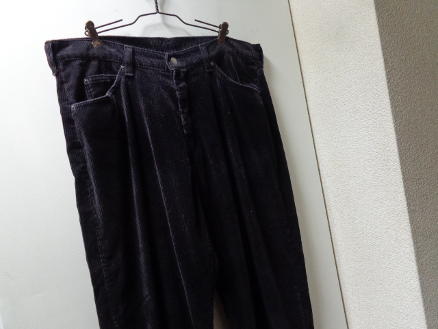 90'S Levis 565 WIDE BLACK CORDUROY BAGGY PANTS（リーバイス 太畝 黒