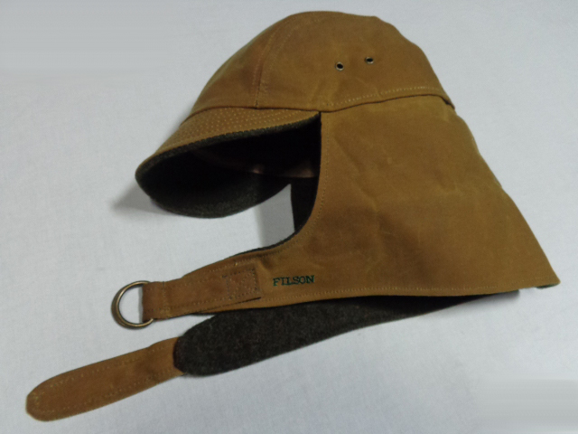 90'S FILSON OILD CLOTH EAR FLAP CAP WITH WOOL LINER（フィルソン