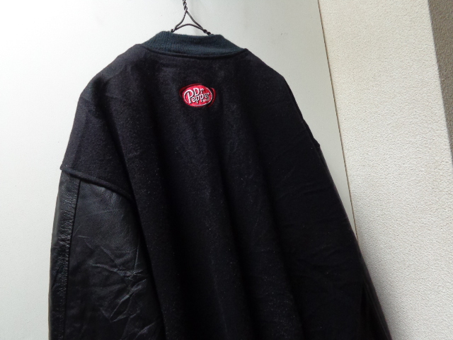 90'S Dr Pepper LEATHER × MELTON STADIUM JACKET（ドクターペッパー ...