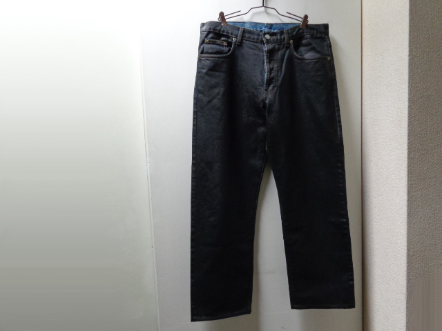90'S Calvin Klein BLACK COATING 5POCKET DENIM PANTS（カルバンクライン 黒コーティング加工