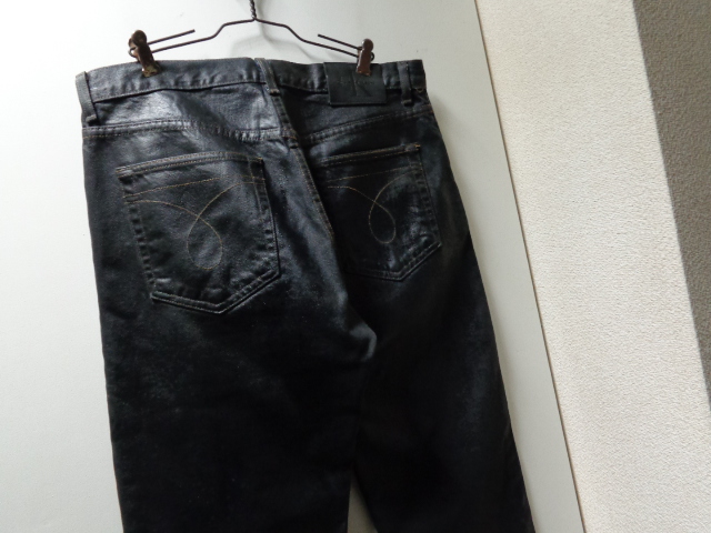 90'S Calvin Klein BLACK COATING 5POCKET DENIM PANTS（カルバンクライン 黒コーティング加工