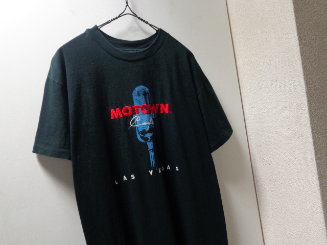 90'S MOTOWN CAFE T-SHIRTS（モータウン カフェ 刺繍ロゴ入り Tシャツ）MADE IN USA（L）