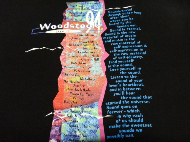 94'S WOODSTOCK T-SHIRTS（1994年 ウッドストック Tシャツ）DEAD STOCK（XL） - ANAME
