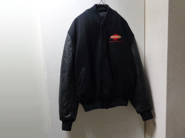 90s スタジャン Melton×Leather Stadium Jacket+inforsante.fr