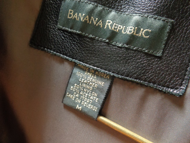 00'S BANANA REPUBLIC LEATHER CAR COAT（バナナリパブリック 本革仕様