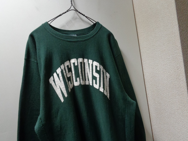 90'S Champion REVERSE WEAVE UNIVERSITY OF WISCONSIN CREW-NECK