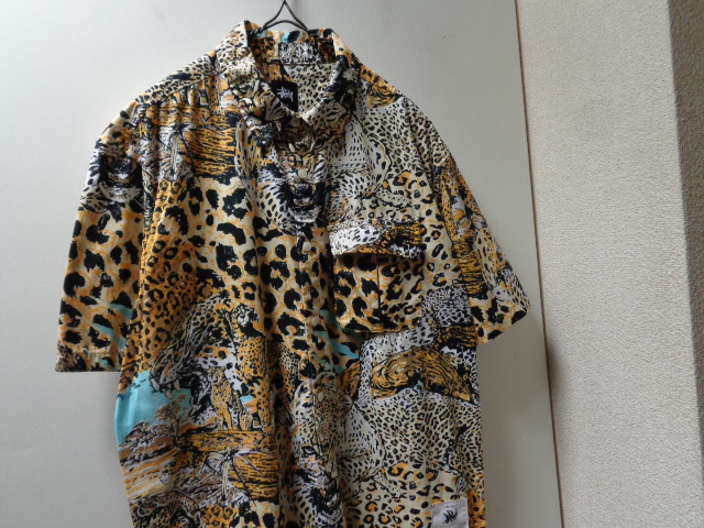 00'S STUSSY LEOPARD TOTAL PATTERN S/S COTTON SHIRTS（ステューシー 