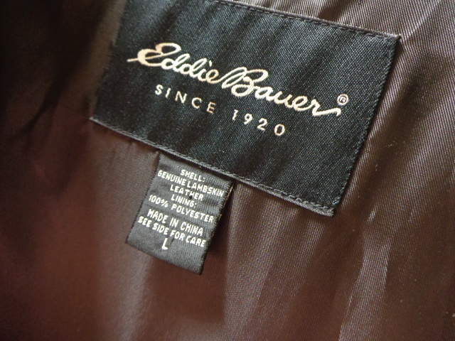 00'S Eddie Bauer LAMB LEATHER SPORTS JACKET（エディーバウアー 羊革 ラムレザー スポーツジャケット）（L）  - ANAME